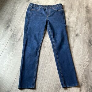 PARASUCO Ankle Hemmed Dark Rinse Pull on leggings .